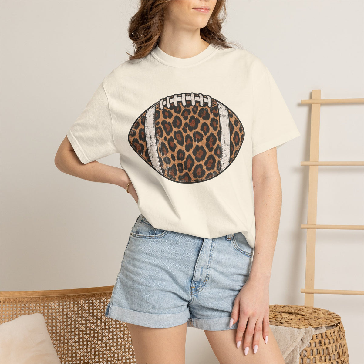 Cheetah Print Football Tee