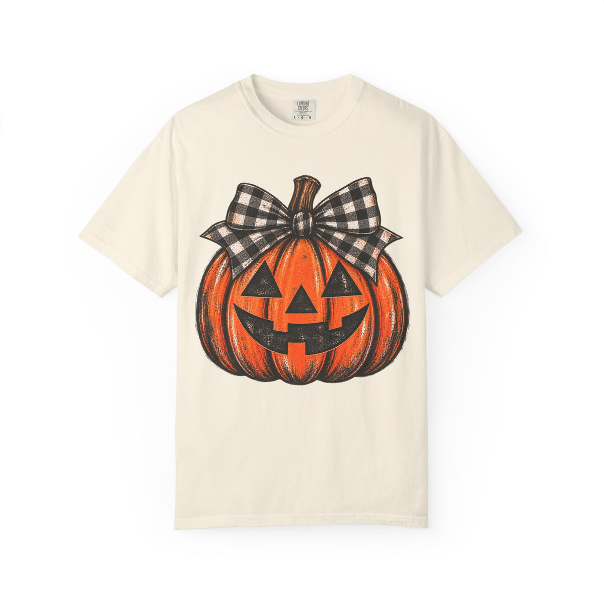 Jack-o-lantern bow tee