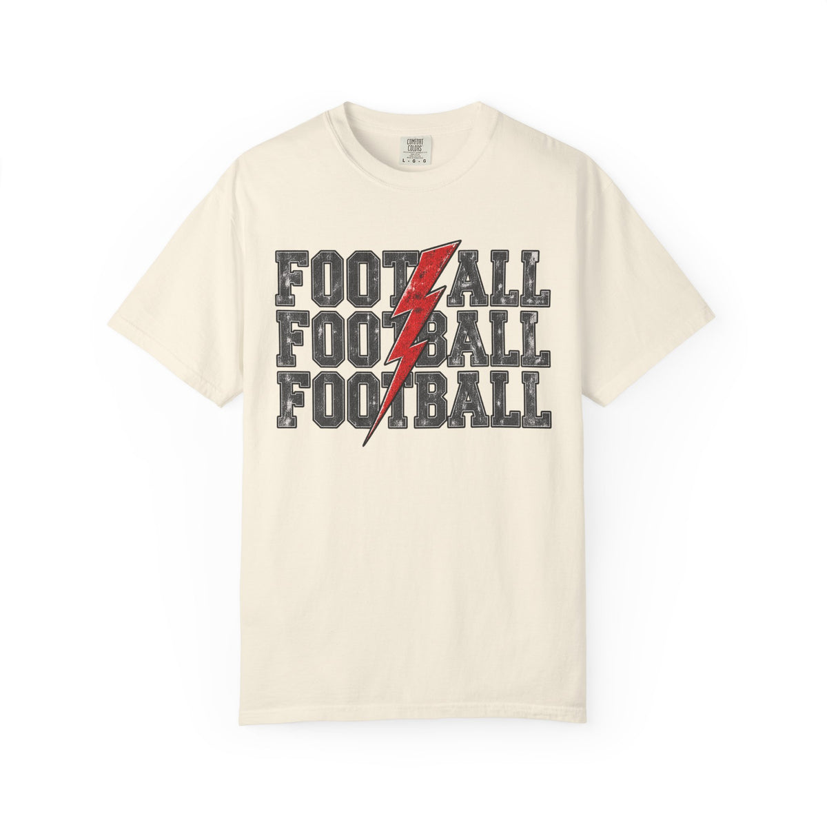 Football Lightning Bolt Adult Tee