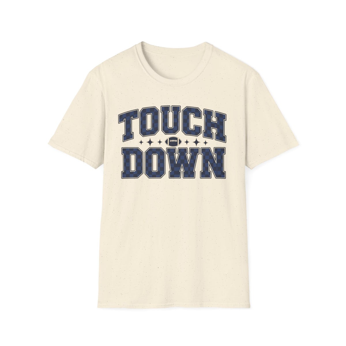 Blue and black touchdown tee