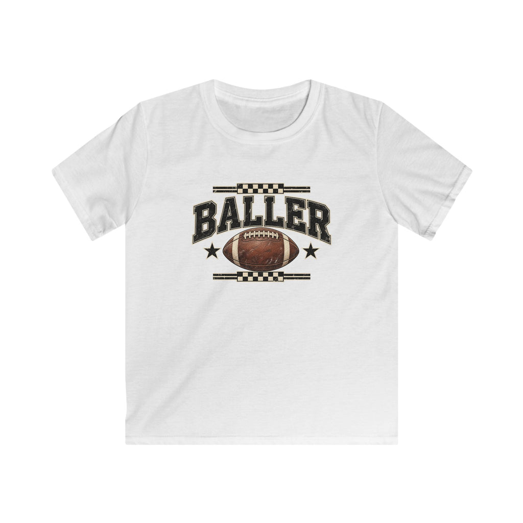Youth baller football tee