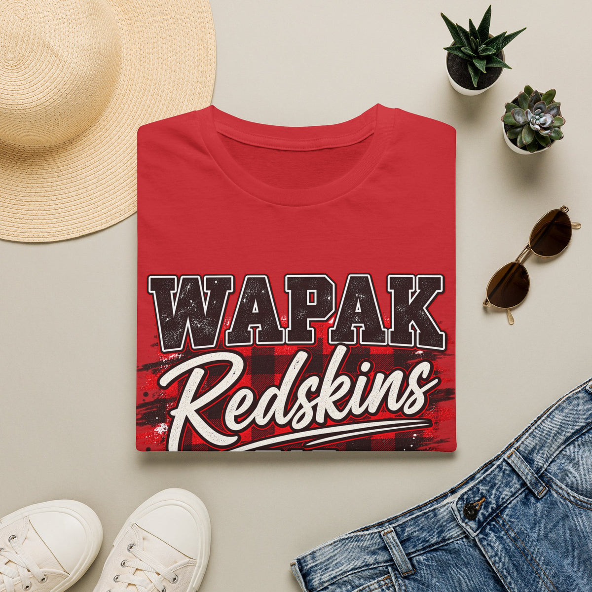Wapak Redskins T-Shirt — Vintage School Spirit Tee