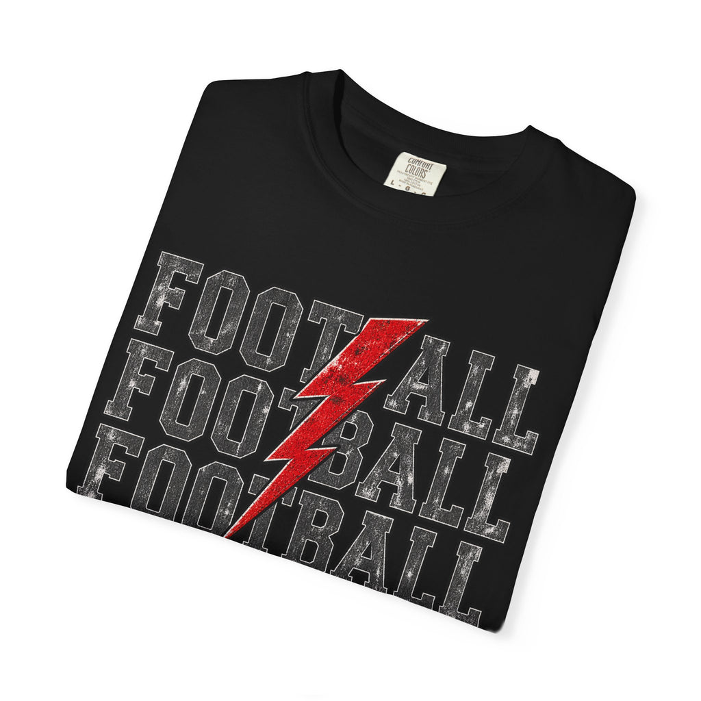 Football Lightning Bolt Adult Tee