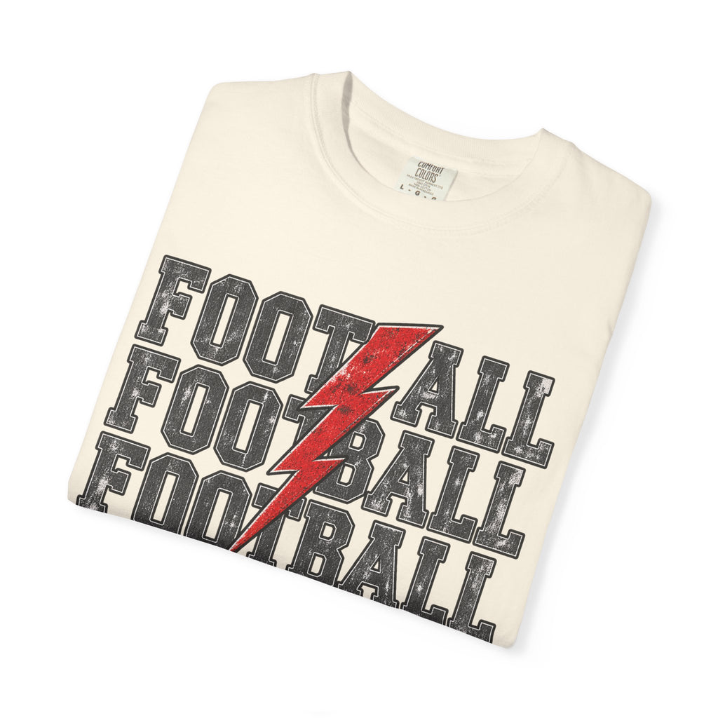 Football Lightning Bolt Adult Tee