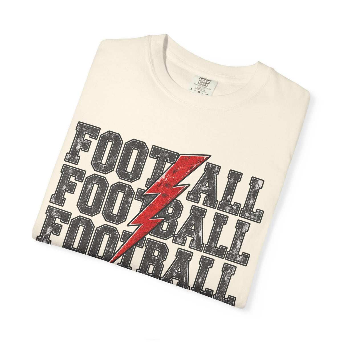 Football Lightning Bolt Adult Tee