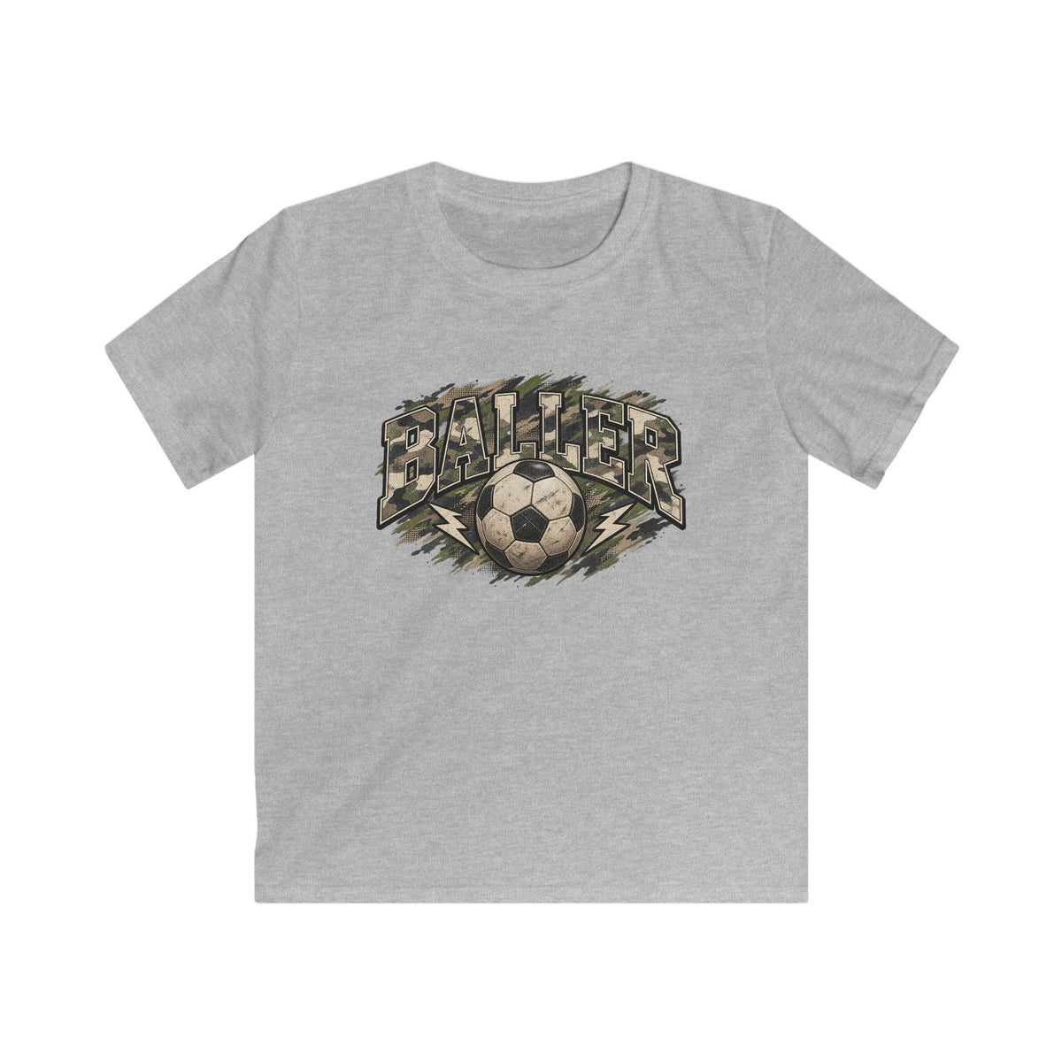 Youth soccer baller tee