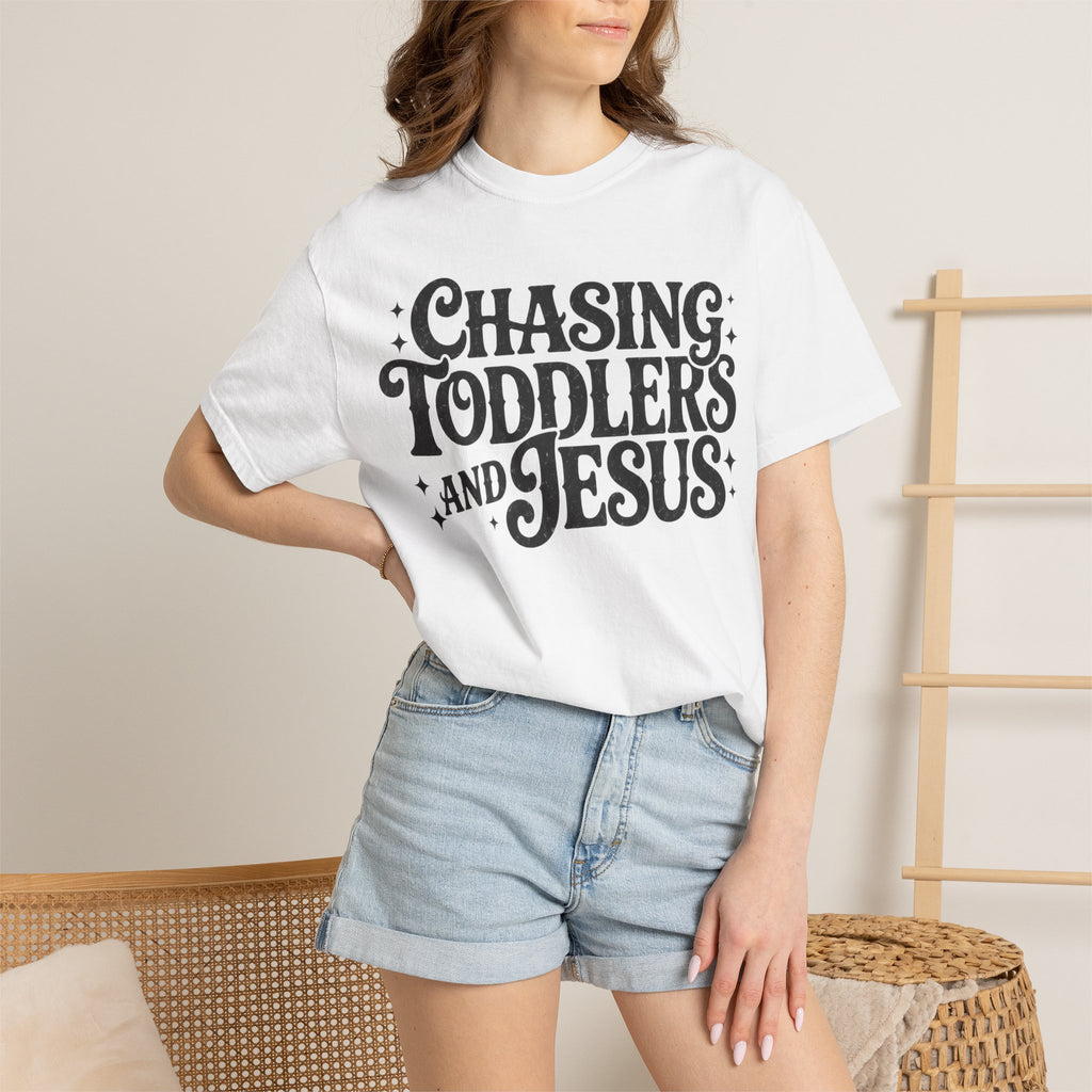 Chasing Toddlers and Jesus Tee