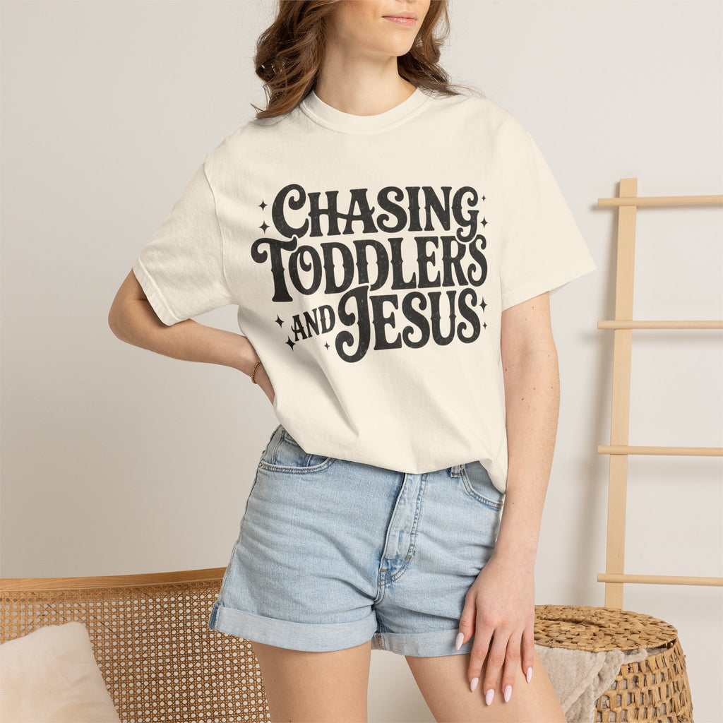 Chasing Toddlers and Jesus Tee