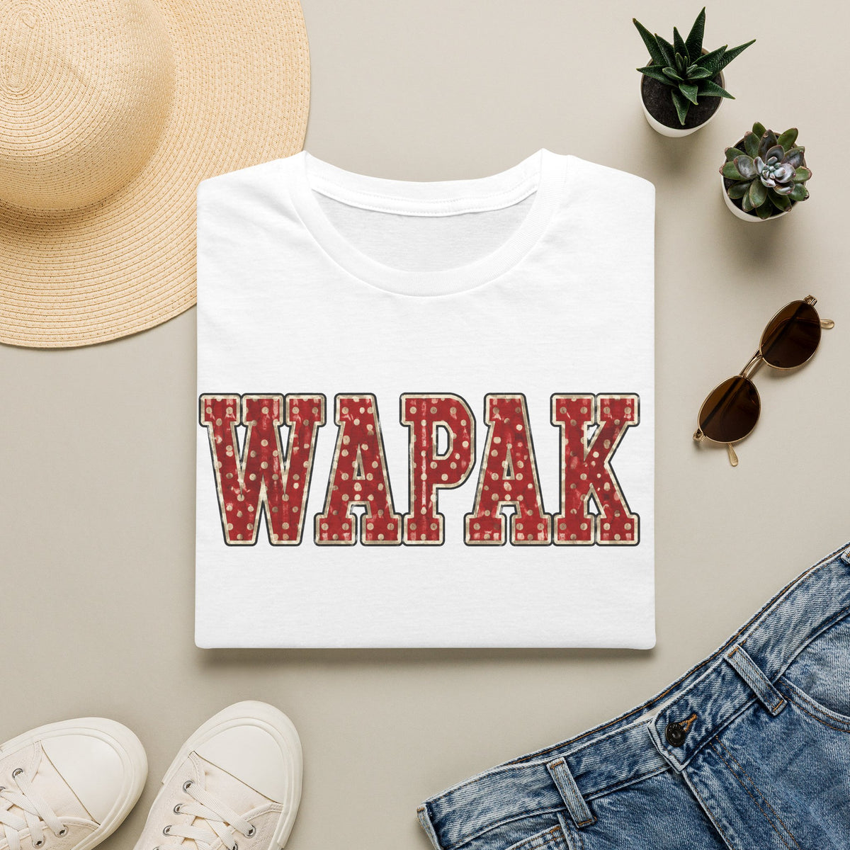 Wapak pokadot tee