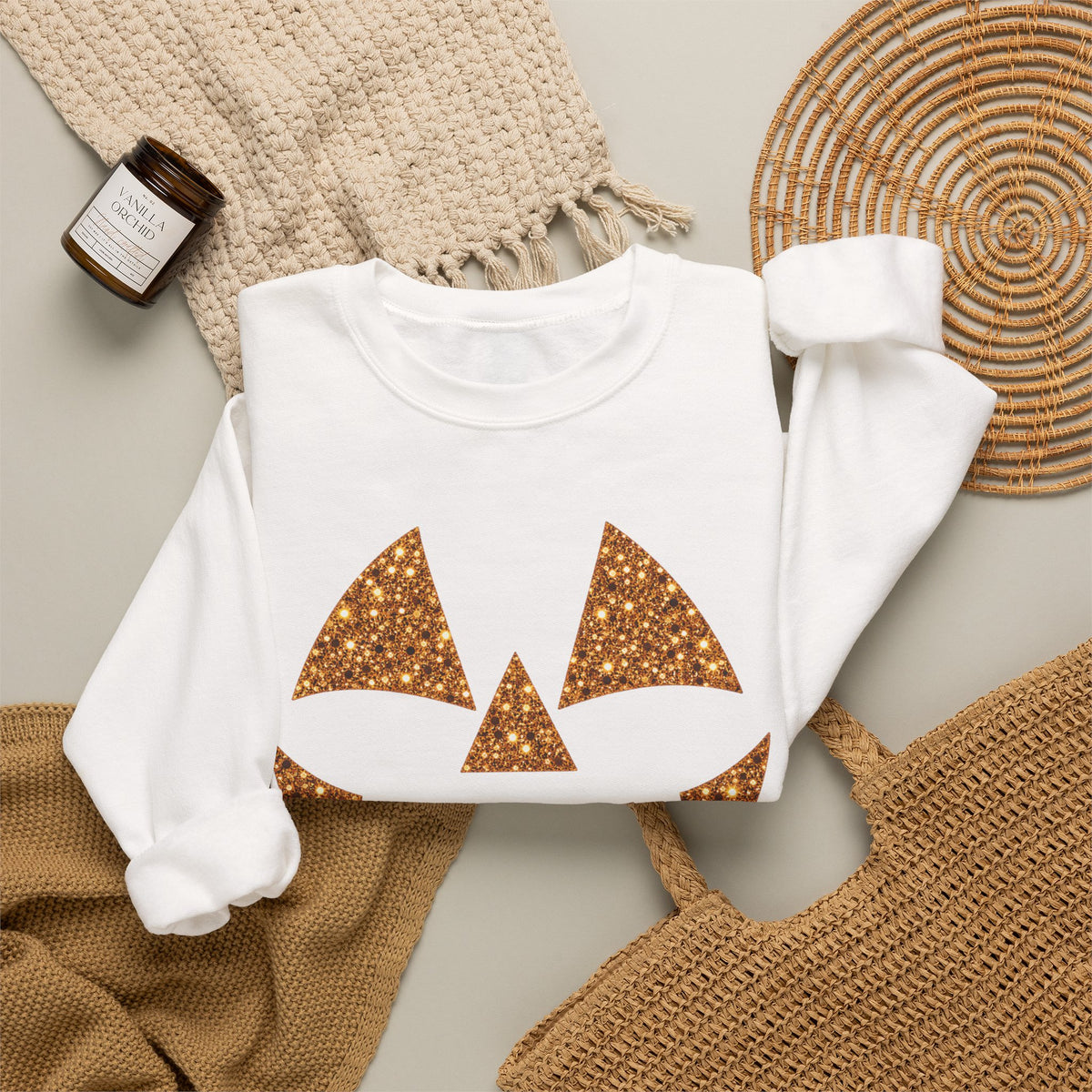 Sand Jack-o-lantern Crewneck Sweatshirt