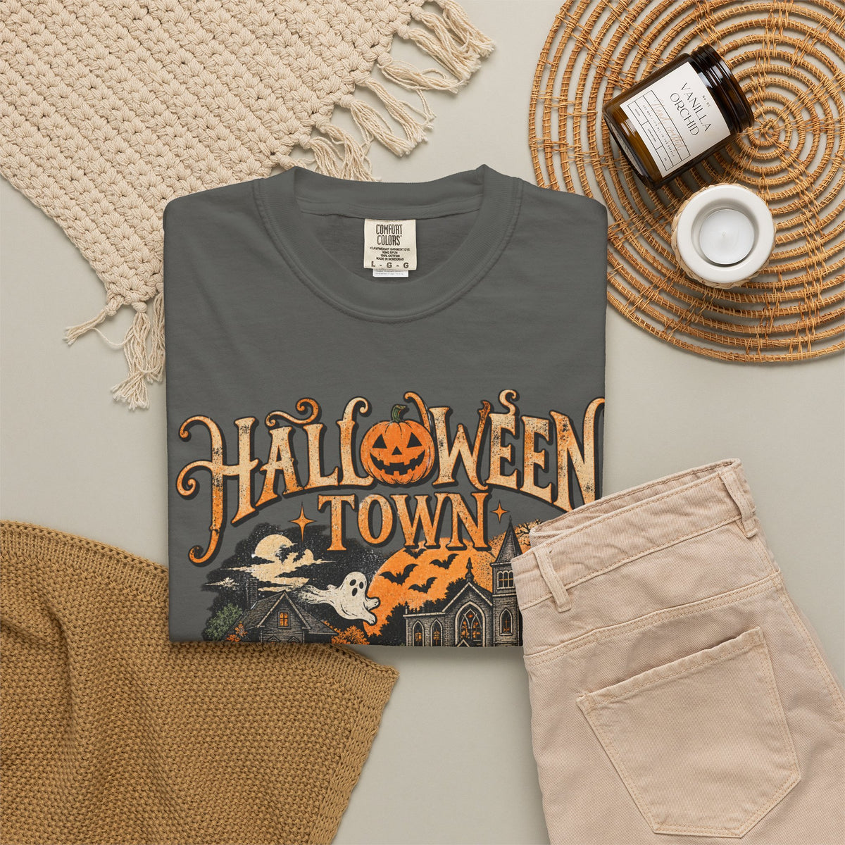 Halloween town graphic T-shirt