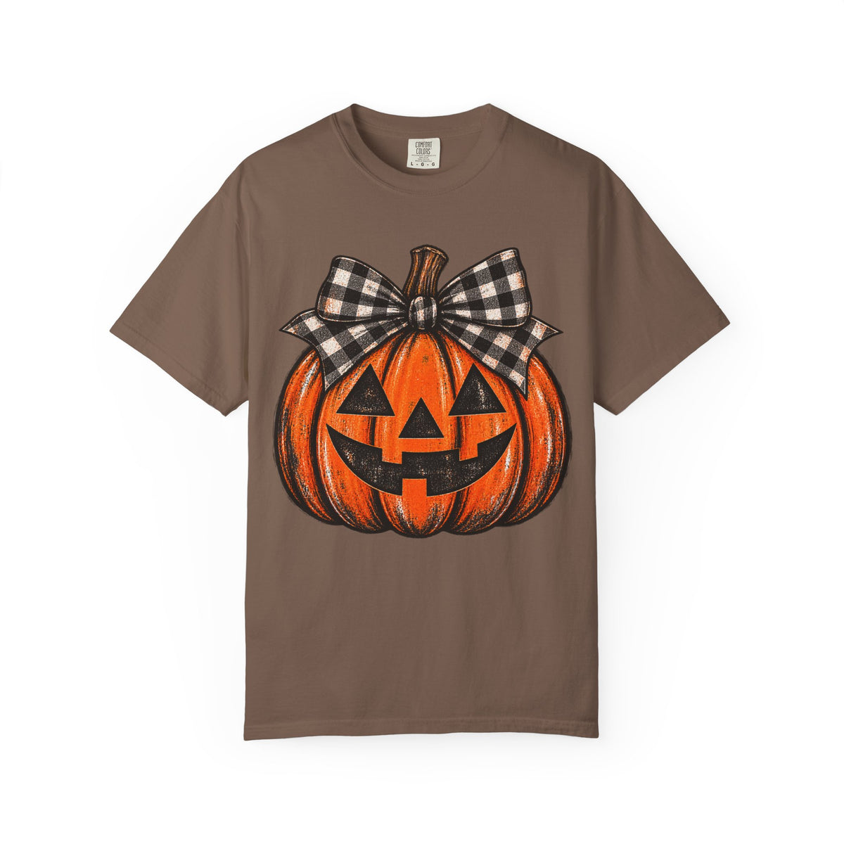 Jack-o-lantern bow tee
