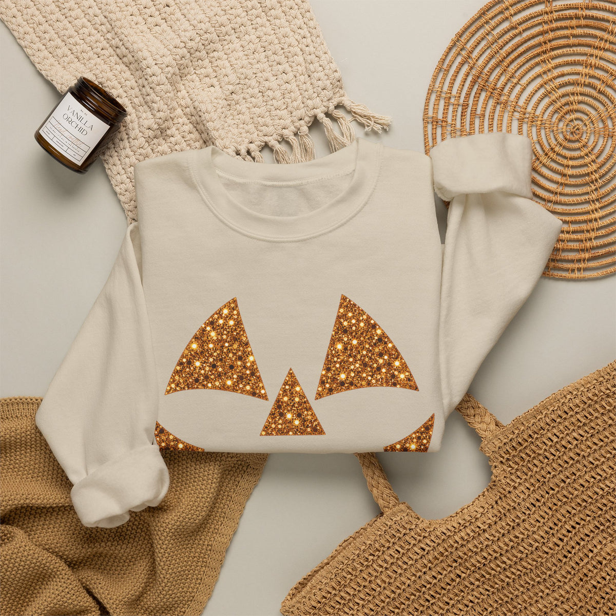 Sand Jack-o-lantern Crewneck Sweatshirt