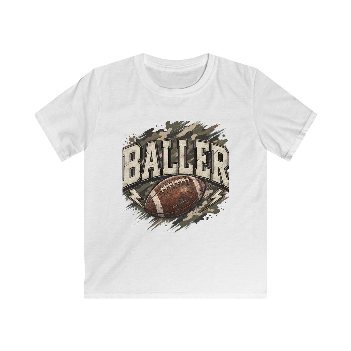 Youth football baller tee