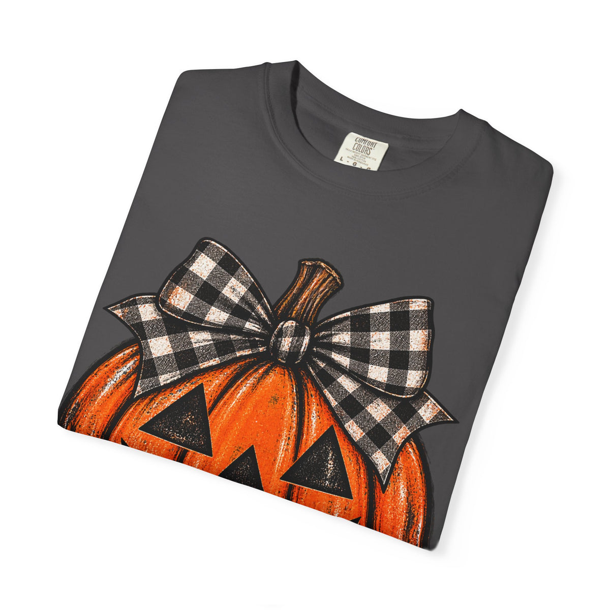 Jack-o-lantern bow tee