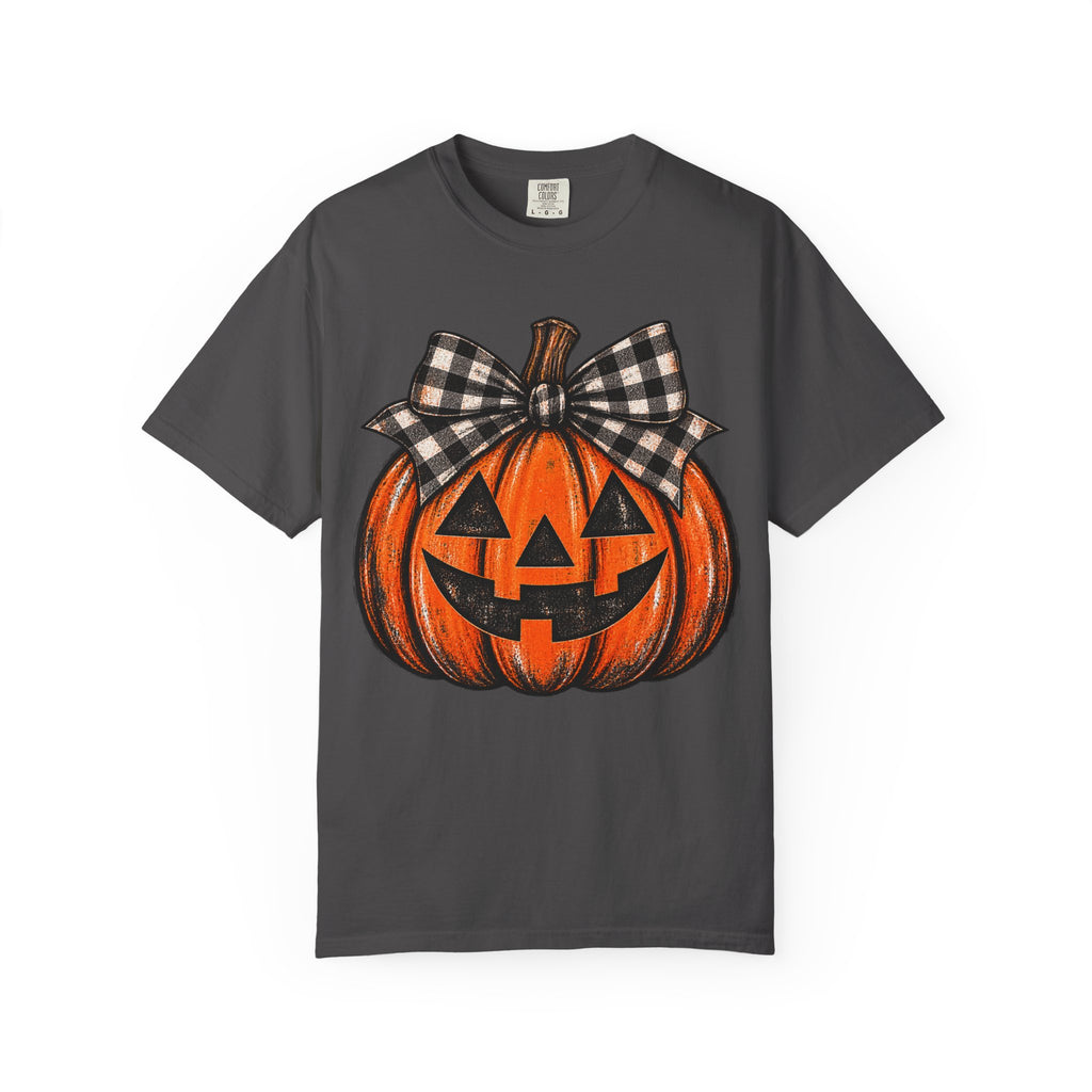 Jack-o-lantern bow tee