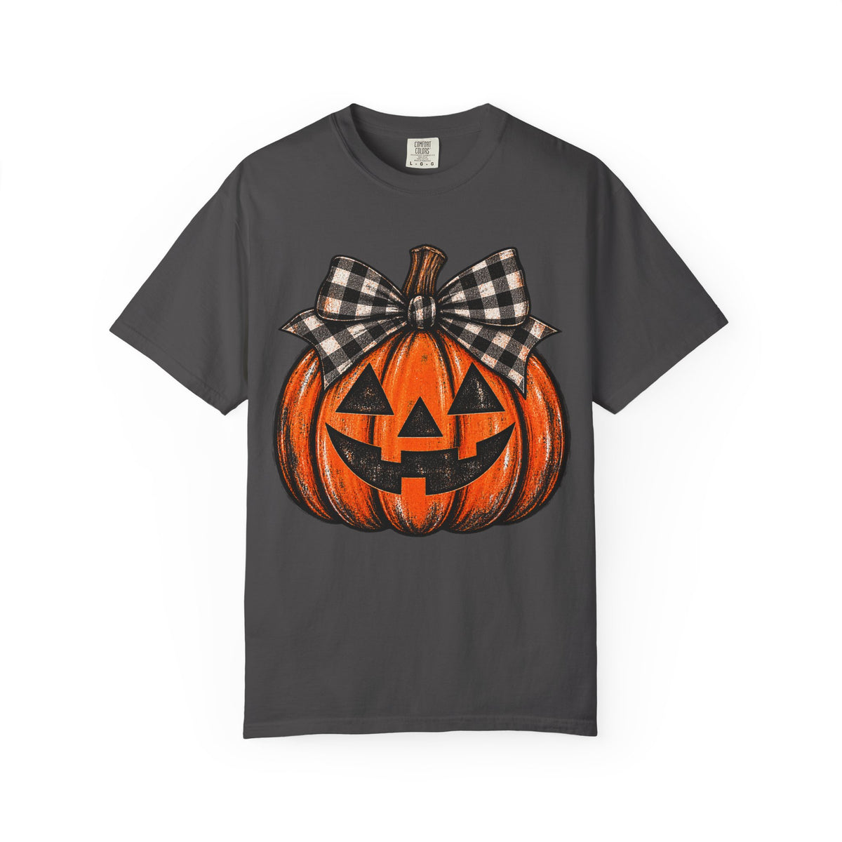 Jack-o-lantern bow tee
