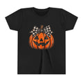 Youth girls pumpkin bow tee