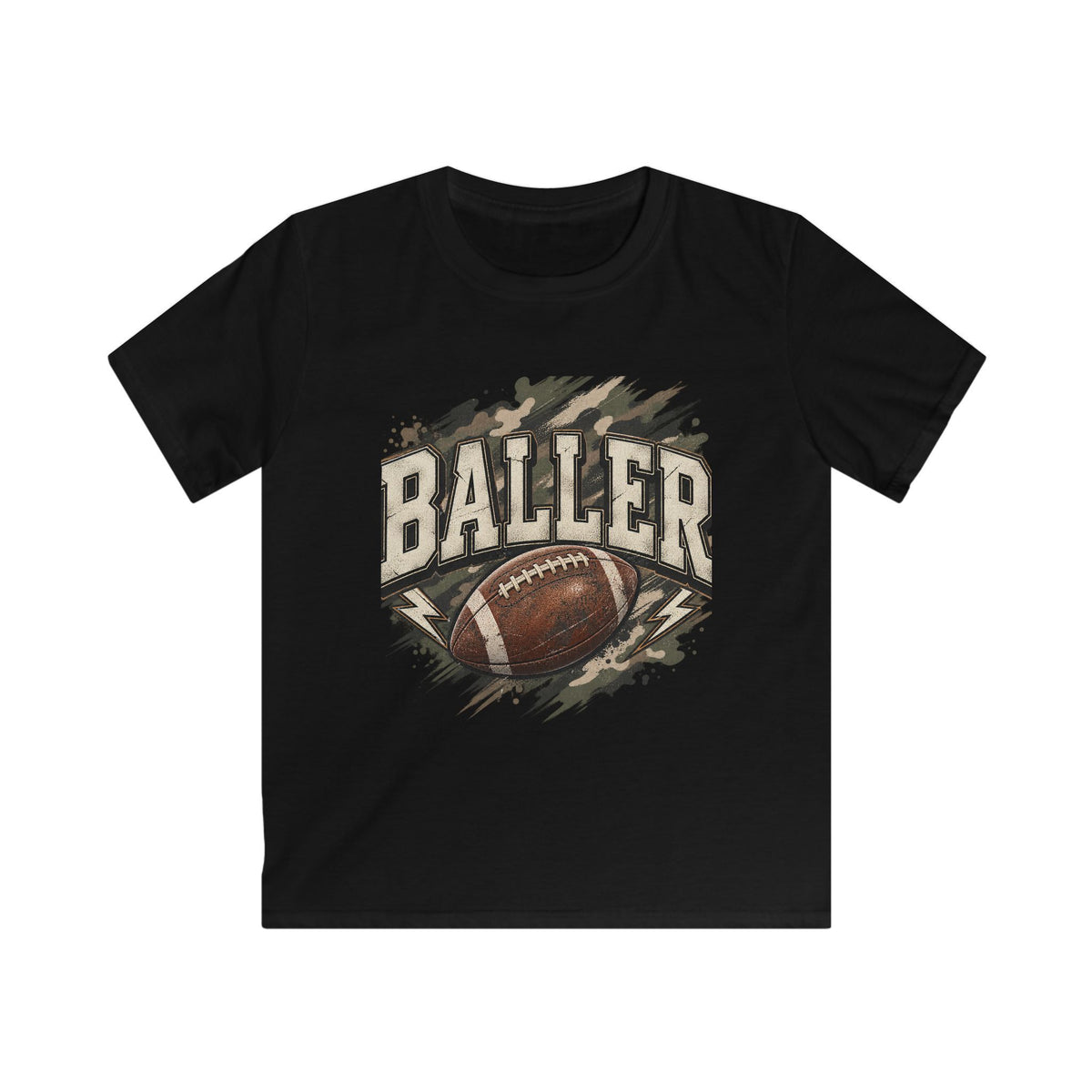 Youth football baller tee