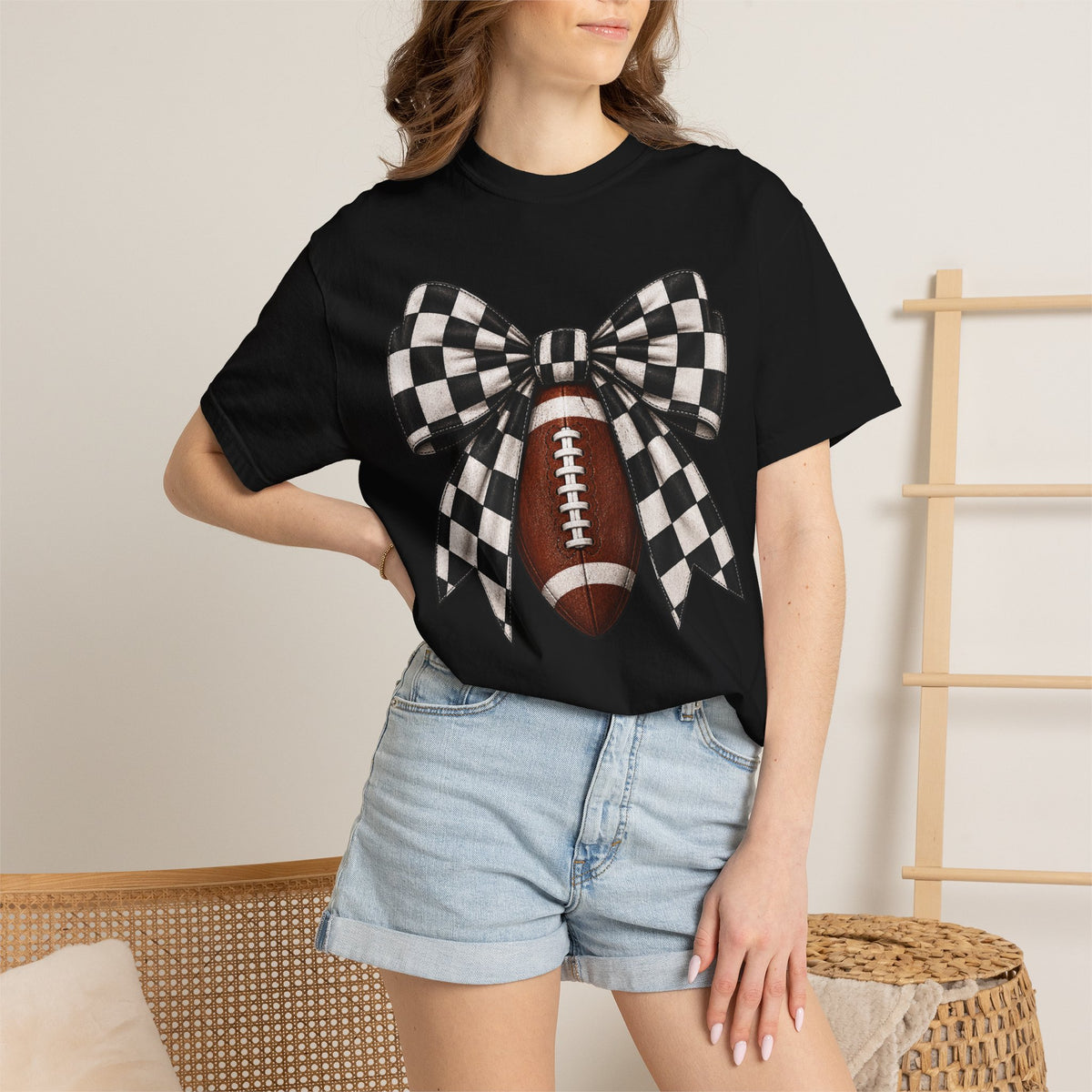 Woman’s Football Bow Tee