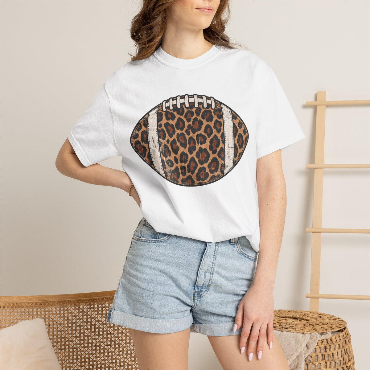 Cheetah Print Football Tee