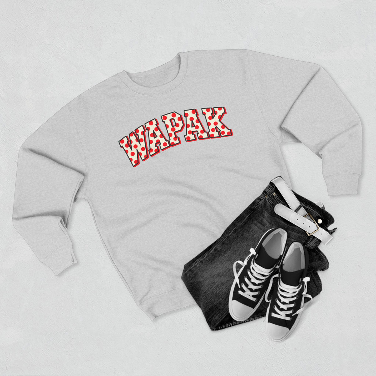 Wapak Red/White Crewneck