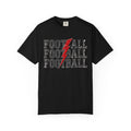 Football Lightning Bolt Adult Tee