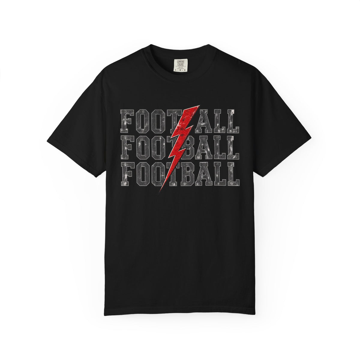 Football Lightning Bolt Adult Tee