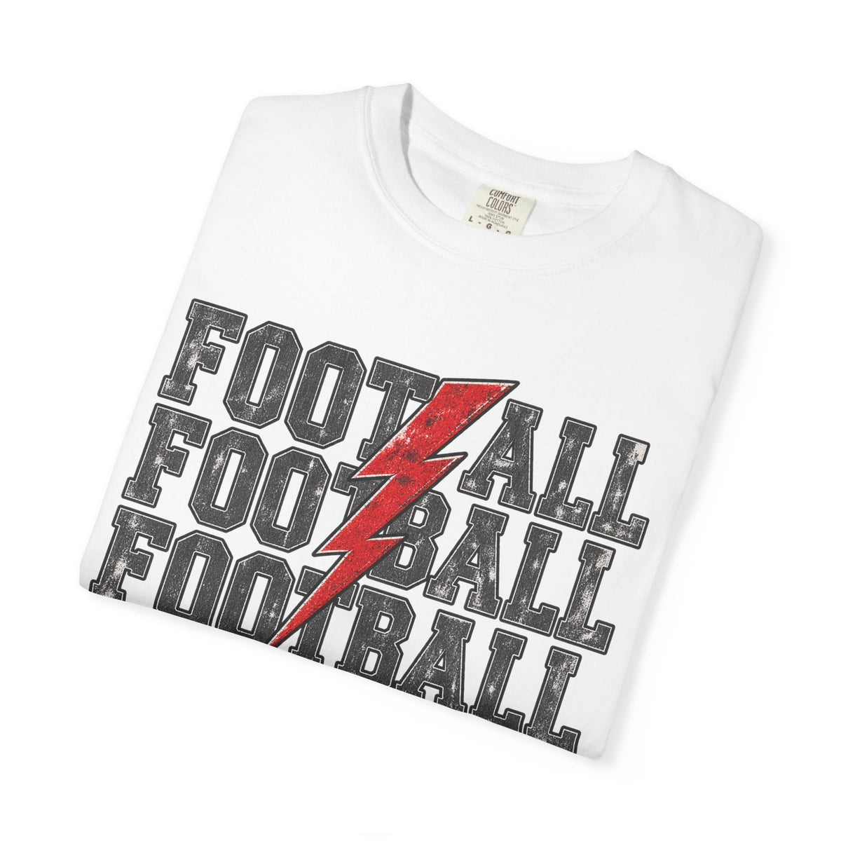Football Lightning Bolt Adult Tee
