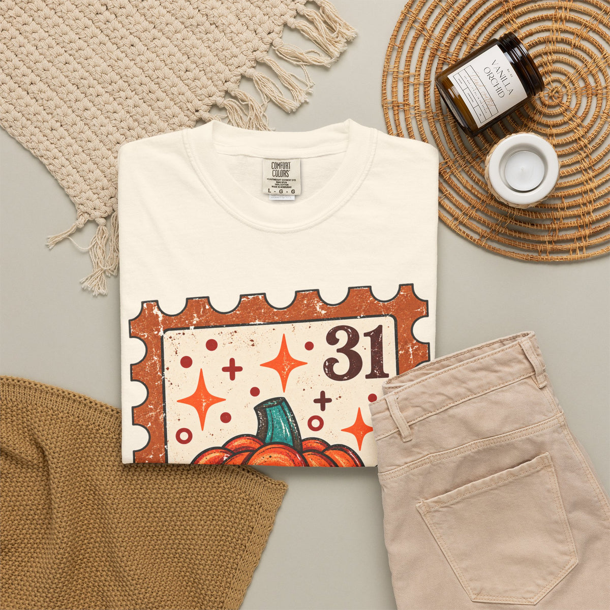 Pumpkin stamp T-shirt